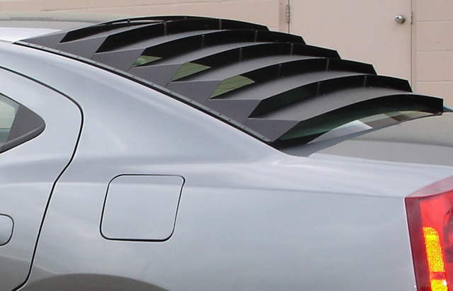 Willpak Aluminum Rear Window Louvers 06-10 Dodge ChaRger - Click Image to Close